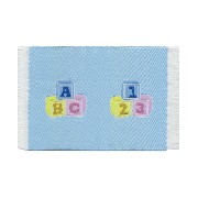 chrildren carpett blue miniature 1:12