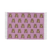 children carpet pink with bear miniature 1:12