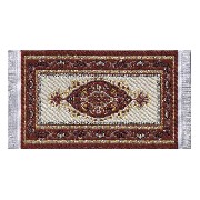 carpet beige/red miniature 1:12