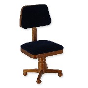 office chair walnut miniature 1:12