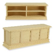 counter bare wood miniature furniture 1:12