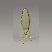 brass mirror stand gold miniature 1:12