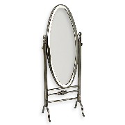 brass mirror stand antique finish black miniature furniture 1:12