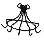 pot hanger half cercle black metal miniature 1:12