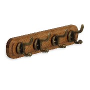 classic wall coat rack, 4 hooks on mahg miniature 1:12