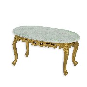 tea table gold:marble miniature 1:12