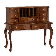 desk walnut miniature 1:12