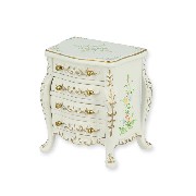 bedstand louis xvi ivory-flowers miniature 1:12