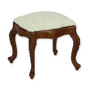stool walnut miniature 1:12