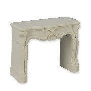 cheminée coquille blanche miniature 1:12