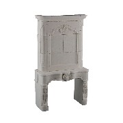 fireplace console-mirror white kit miniature 1:12