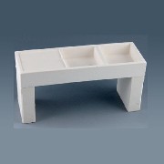 double kitchen sink white miniature 1:12