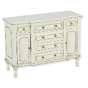 dresser ivory-gold miniature 1:12