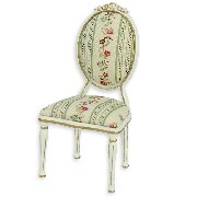 chair louis xvi ivory-gold miniature 1:12