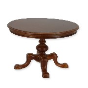 round table walnut  Trianon collectible furniture 1:12