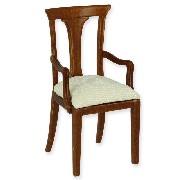 armchair walnut miniature 1:12