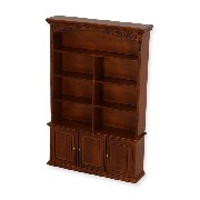 dobble bookcase l.ph. walnut miniature 1:12