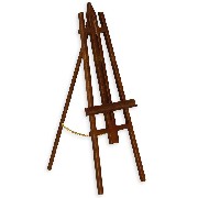 easel walnut miniature 1:12
