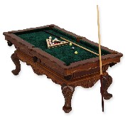 billard walnut miniature 1:12