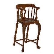 high chair walnut miniature 1:12