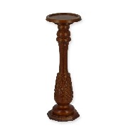 low flower stand walnut miniature 1:12