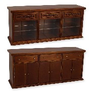pharmacy counter walnut miniature 1:12