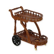 rolling sideboard walnut miniature 1:12