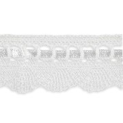 white lace curtain with satin ribbon for dollhouses 1:12