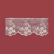 embroidered tulle beige miniature 1:12