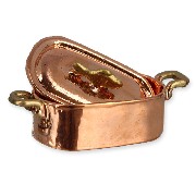 fish cooper pot miniature 1:12