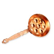 egg pan copper Miniature 1:12