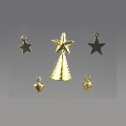 13 wooden x'mas decorations miniature 1:12