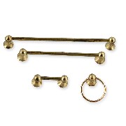 gold bath rail set 4 pcs miniature 1:12