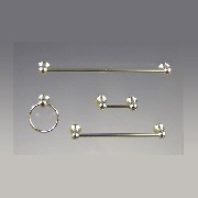 silver bath rail set 4 pcs miniature 1:12