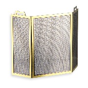 fireplace screen gold/black Miniature 1:12