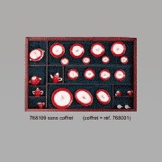 service de table rouge / or (fs)  Trianon collectible furniture 1:12