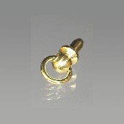 2 drawer handles gold miniature 1:12