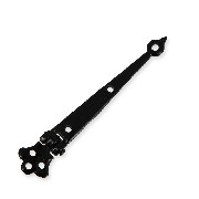 2 hinges black iron miniature 1:12