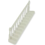 staircase bannister left side, white miniature 1:12