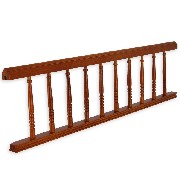 landing rail assembled walnut for dollhouses 1:12