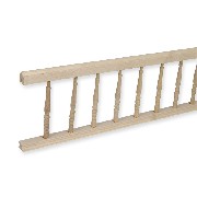 landing rail assembled bare wood miniature 1:12
