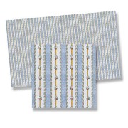 wallpaper, stripes+flowers blue for dollhouses 1:12