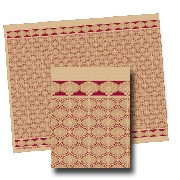 wallpaper red/gold for dollhouses 1:12