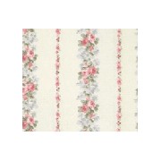 wallpaper stripes+flowers miniature 1:12