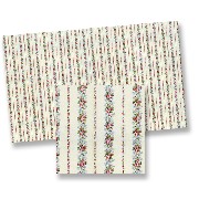 wallpaper stripes+flowers for dollhouses 1:12