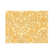 wallpaper-annabelle damask yellow gold miniature 1:12