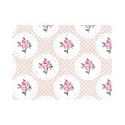 diagonal pink medallion print wallpaper miniature 1:12