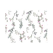 plant motif printed wallpaper miniature 1:12