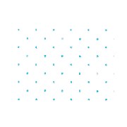 white printed wallpaper with sky blue dots miniature 1:12