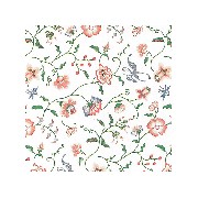 pink flower foliage print wallpaper miniature 1:12